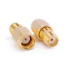 2pcs SMA à SMA Adaptateur SMA Femme masculine à mâle RP RP SMA Straitement 3 voies droite 90 135 degrés RF Connecteur pour l'antenne