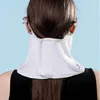 Scarves UV Protection Silk Mask Summer Face Solid Color Sunscreen Scarf Shield Neck Wrap Cover Outdoor