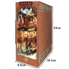 Libro di legno fai -da -te Scaffale angolo inserto cinese Ancient Night Market Bookshelf Miniature Building Kits Bookends Regali artigianali fatti a mano