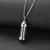 Chains Creative Unisex Can Open Gift For Man Hollow Tube Necklaces Stainless Steel Urn Necklace Ashes Cremation Memorial Pendants