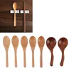 Löffel 7pcs Holzlöffel Massivholz Natürliches zu reinigen zu reinigen, die zum Kochen zum Kochen Rühren serviert werden