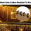 Hooks 120 Pack Christmas Light Clips Outdoor -Weatherproof Hangers Gutter For Holiday Black