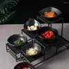 Bowls Black Melamine Small Bowl Soup Plastic Frosted Rice Home Multifunctional Sauce Dish Anti-fall Kitchen Accessories