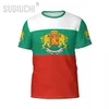 Nom de nom personnalisé Bulgaria Flag Emblem 3D T-shirts pour hommes Femmes Tees Jersey Team Vêtements de football Fans de football T-shirt