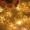 20 LED Rattan Ball Girland String Lichter Weihnachten Fee Lichtstreicher für Outdoor Holiday Hochzeits Weihnachtsfeier Home Dekoration