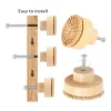 6/12Pcs Boho Rattan Dresser Knobs Round Wooden Drawer Knobs For Wardrobe Furniture Kitchen Cupboard Door Handle