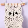 Tapestries Adorable Home Decoration Macrame Wall Hanging Tapestry Cotton Tassel Handmade Woven Bohemian Art Background Cloth