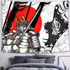 Légende japonaise Tapestry Japon Samurai Mur suspendu psychédélique Burning Soleil Sallome Décor de chambre à coucher