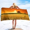 Mountain Lake Beach Towel Plain, microfibra rápida super água absorvente, areia sem ioga leve