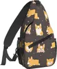 Sac à dos crossbody pour les hommes sacs à écharpe kawaii corgi mignon sac à poitrine sac à bandoulière léger un sangle sac à dos