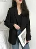 Kadınlar Suits Blazers Office Lady Blazer Kadınlar İçin Zarif Şık Şık Şık Kore Tarzı Kadın Blazers Katlar Bahar Gündelik En İyi Kadın Ceket Giyim C240411