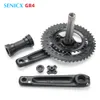 Senicx Gr4 Pojedyncza/podwójna prędkość 110/80 BCD Crank Chainset Crankset 42T 30-46T 170 mm dla rowerów żwirowych Cyklo-Cross BB24mm