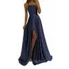 Casual Dresses Womens Fall Formal Dress Women's Solid Color Evening Sexig Back Hollowed Out Chiffon Front Off The Shoulder Maxi