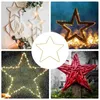 Decorative Flowers Star Wire Wreath Form Metal Frame Pentagram Shaped Macrame Making Rings For Christmas Thanksgiving Holiday Year