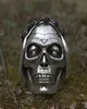 Goth Santa Muerte Ring Rose Crown Sugar Skull Stainless Steel Rings Womens Punk Biker Jewelry Unique Gift4780647