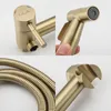 ULA BRACKED GOLD BRASS Toilet Bidet Robinet Hot Cold Mixer Eau Pain-poche robinet Bidet Salle de bain Shattaf Sprayer Hygienic Douche