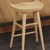 Chaise de bar haut naturel bois nordique rétro de cuisine conception chaises de salle à manger