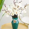 Fiori decorativi Cesti di orchide fauci artificiali ARTICIFICIO Cantro da tavolo Petali bianchi di seta con stami viola per cucina