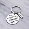 Merci Cadeaux de retraite pour l'entraîneur Keychain pour l'entraîneur de basket-ball de football de football - Un bon entraîneur peut changer un porte-clés de jeu