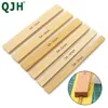 QJH DIY Handmade lederen gereedschap voor 3# 5# ritslijmlijsten Anti-overflow Ruler Wood Zippers lijmgereedschap naaien accessoires