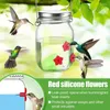 屋外用のその他の鳥の供給ハチドリフィーダーウィンドウワイルドスモールブライトカラーリークプルーフシリコンの花の頑丈