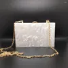 Evening Bags Messenger Bag Solid Handbag Casual Pure White Pearly Clutch Purse Party Prom Wedding Cute Bare Colors Hardboxes