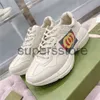 Designer skor lyxiga ryton sneakers elfenben vit våg mun sneaker beige vintage chaussures mode skor beige casual sko sneaker toppkvalitet