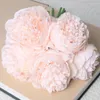 Decorative Flowers 1pcs Beautiful Artificial Peony High Quality White Bouquet Wedding Home Table Decor Fake Christmas Arrangement