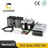 Cloudray 3/4 Eksen CNC Kit NEMA23 3.0N.M Step Motor Sürücüsü USB LPT Denetleyici Kart ve 350W Güç Kaynağı