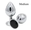Sex toy massager Medium Size 80x33mm Luxury Silver Threaded Metal Butt Plug Anal Insert Sexy Stopper Anal Sex Toys Audlt Products3862195