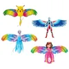 Kite 1set Children Toy Cartoon Butterfly Swallows Eagle with Handle Kids Flying Outdoor Toys 240407