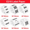 Multisize E210 Label Paper Suit for E210 Thermal Label Printer Phomemo M110 Label Maker E210 Self-adhseive Label Printer Sticker