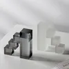 Figurines décoratives Verre Croutons Crystal Geometric Block Sculpture Escalier Fix de livre Ornements Transparent Square