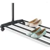 Hangers Deluxe Adjustable Garment Rack - Rolling Clothes Organizer Black And Chrome