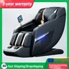 Utöka beröringsskärmen Luxury 8D Voice Control Full Body Massage Chair Zero Gravity, Bluetooth Högtalare, fotrullar och uppvärmning