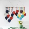 Wandteppiche 1pcs Boho handgewebte Wanddekoration Blatt Makrame Hängende Wandteppiche minimalistische Wohnkultur Ornamente Geschenk