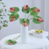 3D Baskı Yumuşak Tutkal Palmiye Yapay Çiçek Düğün Çiçek Düzenleme Malzemesi Ev Otel Dekor Fotoğraf Props Anthurium Bitkiler