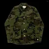 Men's Jackets American Tough Guys Camouflage Shirts Coat For Men Long Sleeve Feel Hard Cotton Washed Workwear Retro Amekaji Casual Jacket