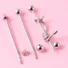 1PC stal nierdzewna Man Industrial Barbell Silk Stożek Dragon Bridge Earring Transversal Piecing Unisex Jewelry 240409