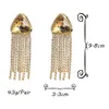 Vendre à chaud Champagne Crystal Pichet Long Drop Boucles d'oreilles Accessoires de haute qualité Bijoux pour femmes Girls Party Widding Wholesale