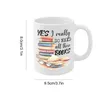 350ml Book Lover Mug Novelty Motivational Ceramic Literature Coffee Mug For Woman Mom Dad Sister Friend Drinkware Gift