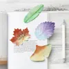 Skey Note Self -Adhesive Flook Flounly Clear Print Print Maple Leaf Shape Studies Study Memo Примечания к бумажной школе принадлежности