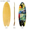 Deck em branco Surfskate, cauda inclinada, côncavo profundo, quadro de skate de surf terrestre, deck de longboard, suprimento de peças de placa esportiva, 32 polegadas