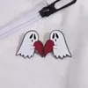 Бруши душераздирающие призрак эмалевые булавки Custom Heart Симпатичные значки лацка