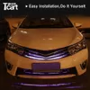 Tcact Car Decorative Strip RGB LED Knight Rider Net Lights with Remote Control for Toyota Corolla 2014 2015 2016