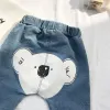 Calça calças jeans de desenho animado de bebê mola roupas de bebê meninos meninas calças jeans infantil garotas calças pp calça para pantalone recém -nascido