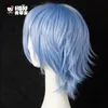 30cm Cosplay Wig Short Hsiu noir blanc violet bleu rouge haute température fibre de synthèse perruque Part de la perruque multiple