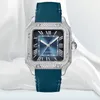 Luksusowe męskie zegarek Square Automatyczny ruch projektantów Zatrzymuje kobiety 35 mm 39 mm Diamentowe zegarek Wysokiej jakości mechaniczne zegarek ze stali nierdzewnej Montre de Luxe