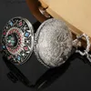 Pocket Watchs Relief Art American Southwest Cross Totem Design Collier Pocket Collier STEAMPUNK FOB CLOCK CHAINE COMPAS