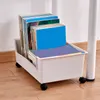 File Box with Wheels Moving Removable Decorative Storage Container Toy Storage Bin for Dormitory Kids Room Shelves Closet Office